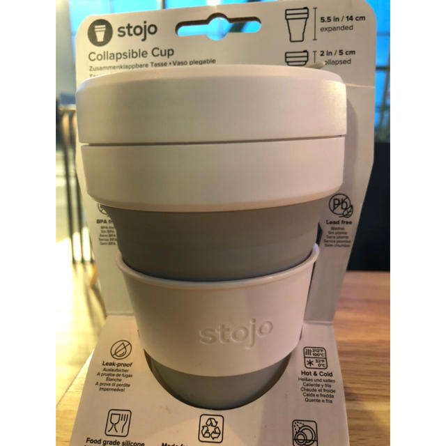 Starbucks Coffee(スターバックスコーヒー)の日本未発売【Starbucks×stojo】ストージョ 16oz ドーブ　グレー インテリア/住まい/日用品のキッチン/食器(容器)の商品写真