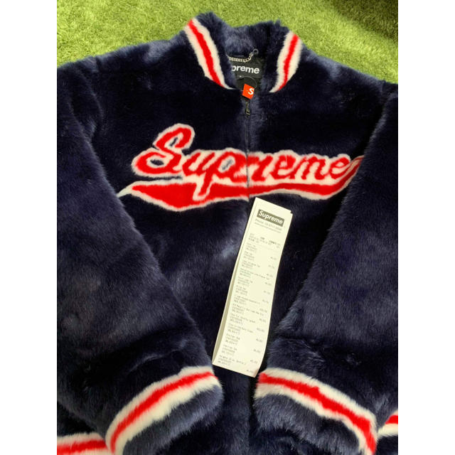 送料無料即日・Supreme Faux Fur varsity Jacket S