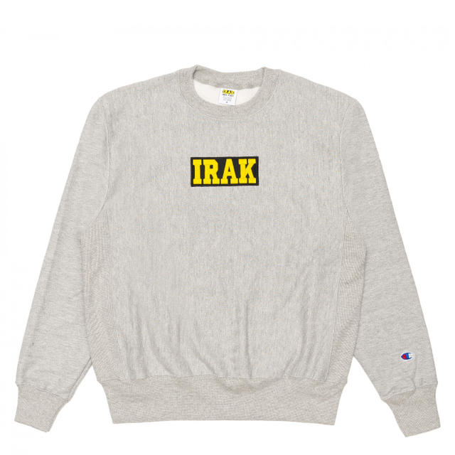 IRAK  Logo Crewneck Grey クルーネック　チャンピオン