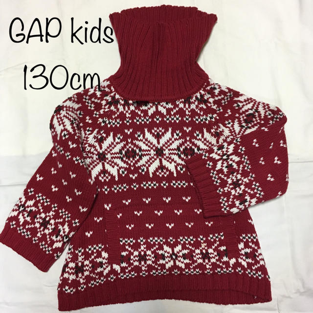 GAP Kids(ギャップキッズ)のGAP kids スノー柄　赤ニット　130 キッズ/ベビー/マタニティのキッズ服女の子用(90cm~)(ニット)の商品写真