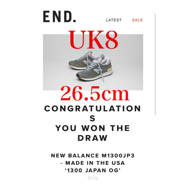 大人気新作 New Balance - new balance M1300JP3 スニーカー
