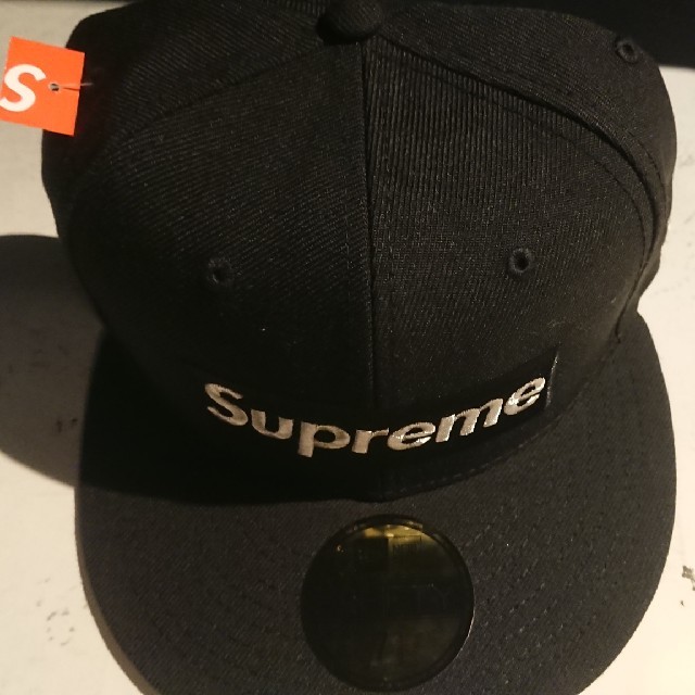 Supreme 新作 ニューエラ キャップ 黒 7 3/8メンズ