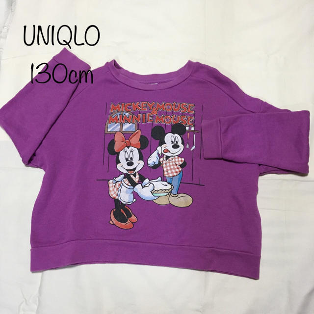 UNIQLO(ユニクロ)のUNIQLO used ミッキーミニー　トレーナー 130 キッズ/ベビー/マタニティのキッズ服女の子用(90cm~)(ニット)の商品写真