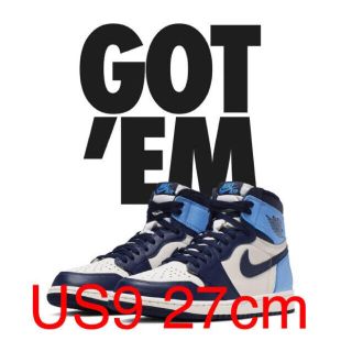 ナイキ(NIKE)のAIR JORDAN 1 obsidian(スニーカー)