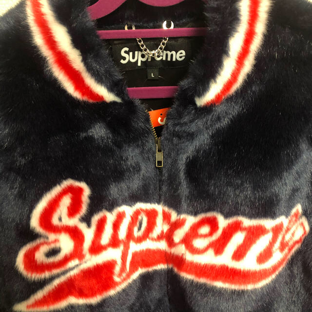 Supreme - Faux Fur Varsity Jacket supreme 20 Lサイズの通販 by もも ...