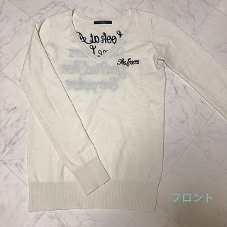 マウジー(moussy)のmoussy Ｖネックニット 白(ニット/セーター)