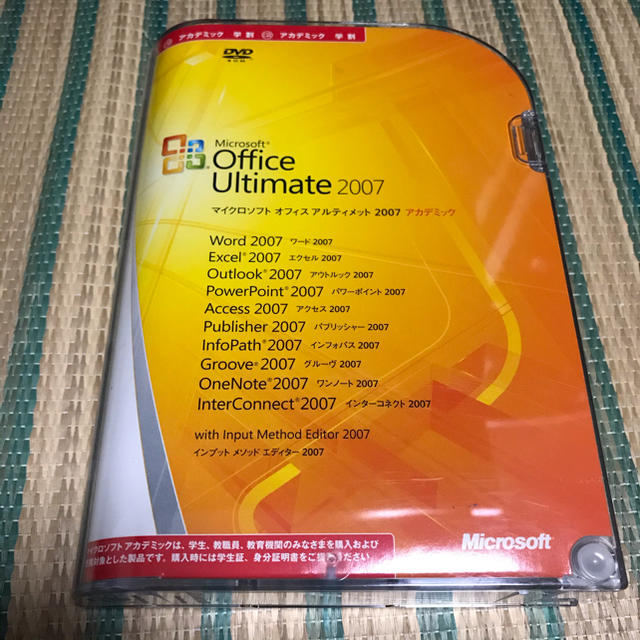 Microsoft(マイクロソフト)のMicrosoft Office Ultimate 2007 スマホ/家電/カメラのPC/タブレット(PC周辺機器)の商品写真