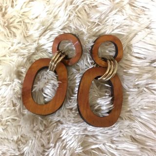 マウジー(moussy)の大人気商品★MOUSSY WOOD HOOP ピアス★マウジーウッドピアス★新品(ピアス)