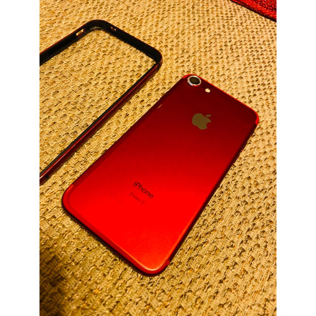iPhone7 256GB SIMフリー +RED ガード付きApple購入美品スマートフォン/携帯電話