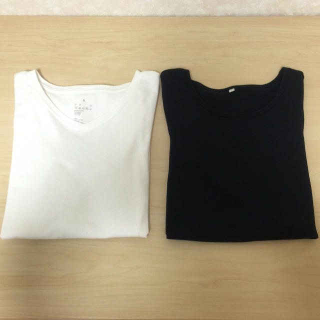 MUJI (無印良品)(ムジルシリョウヒン)の無印良品 長袖トップス 2枚 レディースのトップス(Tシャツ(長袖/七分))の商品写真