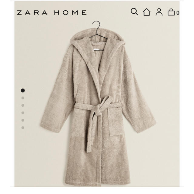 ZARA HOME(ザラホーム)のザラホーム　バスローブ　ガウン　新品未使用 レディースのルームウェア/パジャマ(ルームウェア)の商品写真