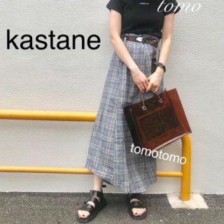 カスタネ(Kastane)の新品❁﻿カスタネ　アシメチェックスカート(ロングスカート)