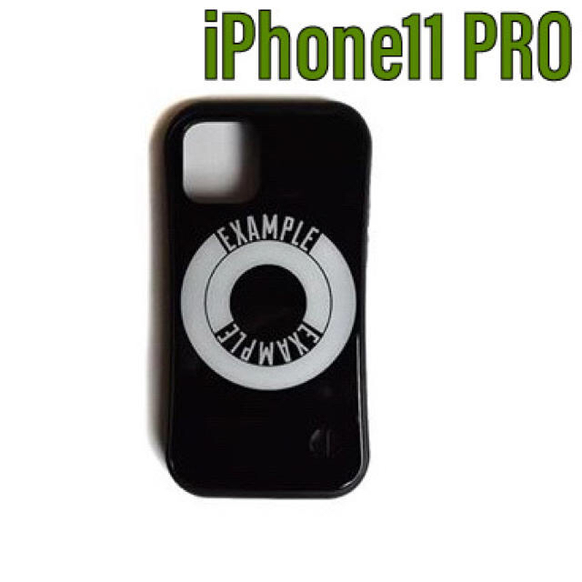 【黒/11PRO】EXAMPLE ROUND LOGO iPhone CASE