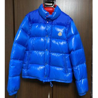 モンクレール(MONCLER)の【本物】モンクレール ダウン ブルー ベスト可能　状態が良い(ダウンベスト)