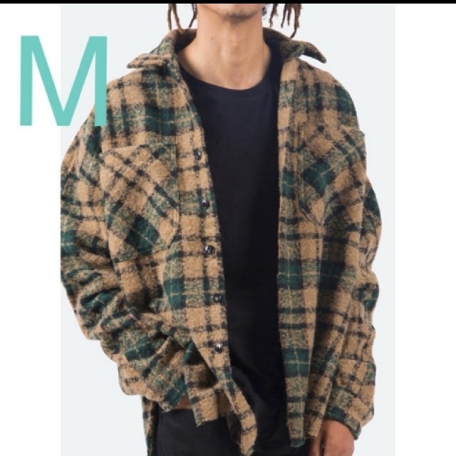 値下げ！mnml  Loose Woven Flannel Shirt - M