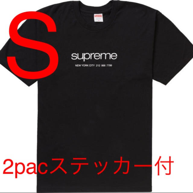 Mサイズ 黒★Supreme 20ss Shop Tee ステッカー付き