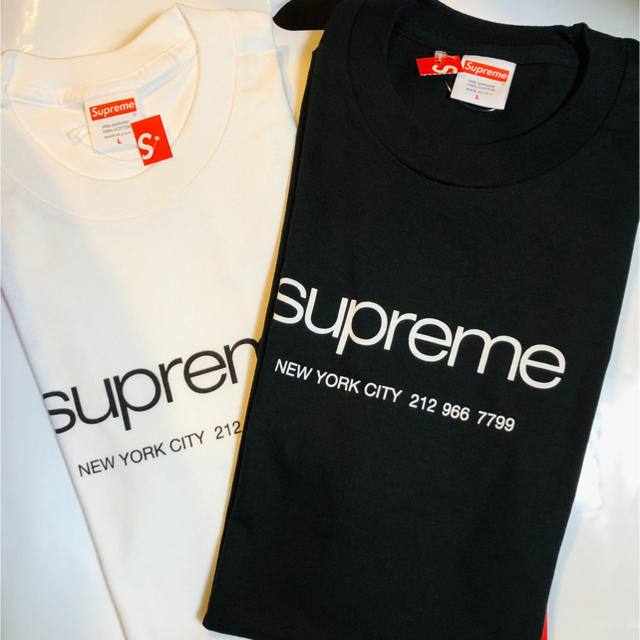 Tシャツ/カットソー(半袖/袖なし)supreme shop tee 白黒2枚セット　Lサイズ