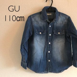 ジーユー(GU)のデニムシャツ　キッズ　110㎝(ジャケット/上着)