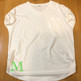 シマムラ(しまむら)のレディース Tシャツ　半袖　M 白　しまむら　クロッシー(Tシャツ(半袖/袖なし))
