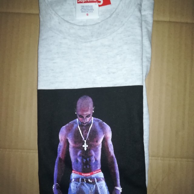 Supreme Tupac Hologram Tee Sサイズ GreyTシャツ/カットソー(半袖/袖なし)