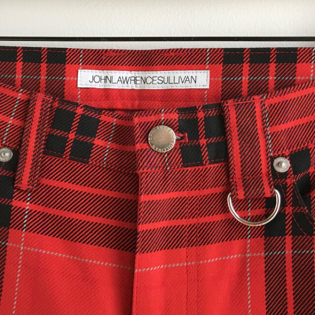 JOHN LAWRENCE SULLIVAN(ジョンローレンスサリバン)のCHECKED COTTON 5POCKET PANTS (19ss) メンズのパンツ(スラックス)の商品写真