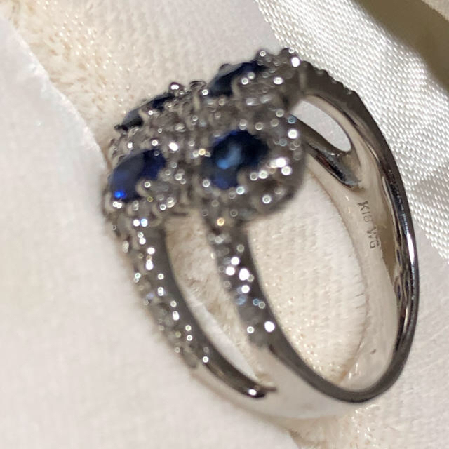 サファイヤ　ダイヤモンド　リング レディースのアクセサリー(リング(指輪))の商品写真