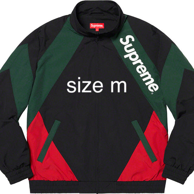 黒 L supreme paneled track jacket black