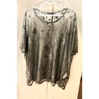 ザラ(ZARA)のメッシュ 光沢 Tシャツ(Tシャツ(半袖/袖なし))