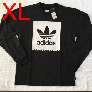 アディダス(adidas)の【新品】アディダスオリジナルス　長袖Tシャツ　サイズO（XL）　ブラック(Tシャツ/カットソー(七分/長袖))