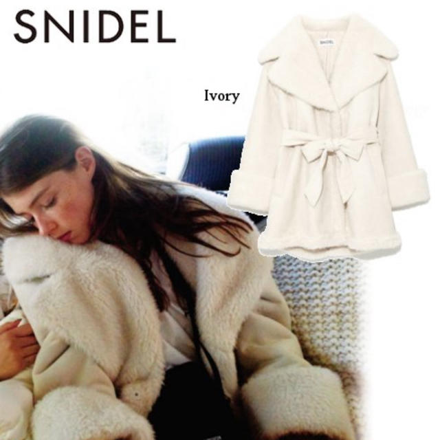 SNIDEL♡ムートンウエストマークコート