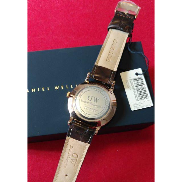 Daniel Wellington(ダニエルウェリントン)の【新品】★ダニエルウェリントン38㎜♡ローズゴールド/クロコB メンズの時計(腕時計(アナログ))の商品写真