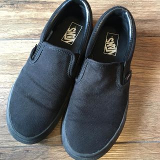 ヴァンズ(VANS)のvans キッズ　ジュニア　スリッポン　ブラック　(スリッポン)