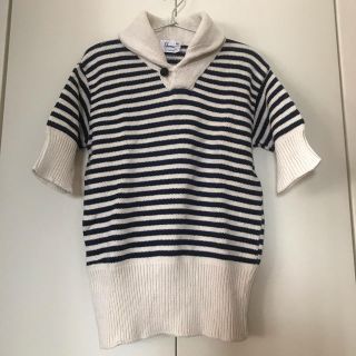 フリークスストア(FREAK'S STORE)のイギリス製 ☆ yarmo ヤーモ ボーダー マリン コットンセーター(カットソー(半袖/袖なし))