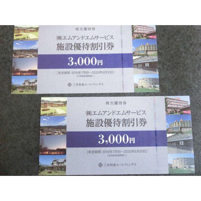 三井松島産業 株主優待券 チケットの優待券/割引券(宿泊券)の商品写真