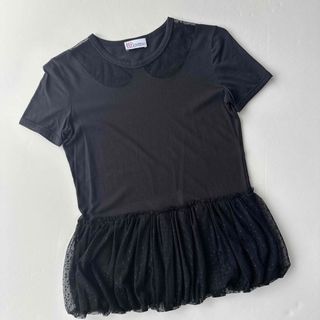 レッドヴァレンティノ(RED VALENTINO)のレッドヴァレンティノ　レースチュールトップス(カットソー(半袖/袖なし))