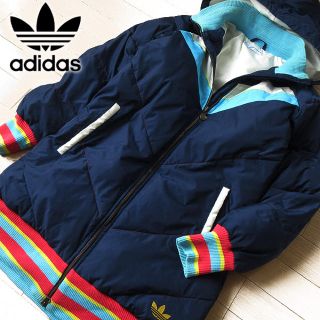 アディダス(adidas)のアディダスオリジナルス M レディース 中綿ジャンパー ネイビー(ブルゾン)