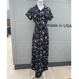 made in USA★ジャンティーク購入 柄ワンピース ロングワンピース