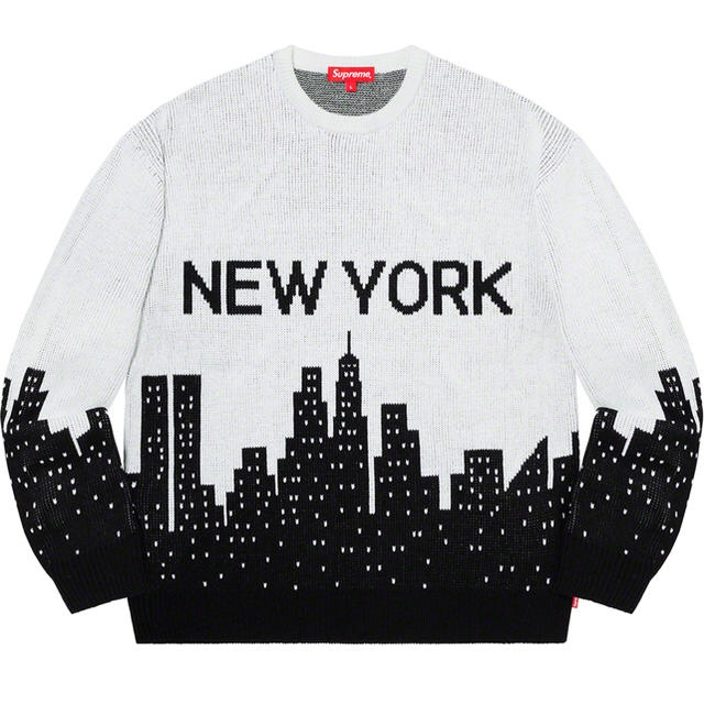 トップスsupremeシュプリームNewYorkSweaterニューヨークセーターニット