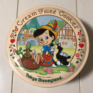 ディズニー(Disney)のピノキオ☆レトロお菓子缶(小物入れ)
