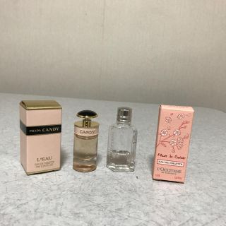 プラダ(PRADA)のプラダ  キャンディロー7ml　ロクシタン  チェリーブロッサムおまけ(香水(女性用))