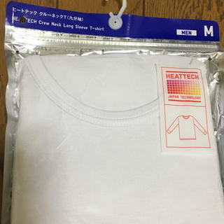 ユニクロ(UNIQLO)のユニクロ ヒートテック クールネックT（9分袖） M ホワイト MEN   (Tシャツ/カットソー(七分/長袖))