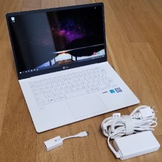 エルジーエレクトロニクス(LG Electronics)のLG gram 14Z980 GA55J 超軽量 ホワイト core i5(ノートPC)