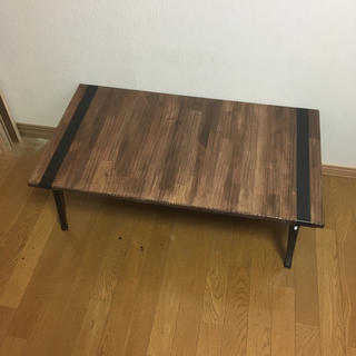 黒ライン　折り畳みテーブル(ローテーブル)