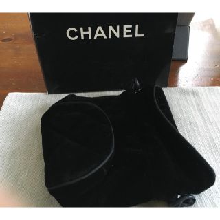 シャネル(CHANEL)のCHANEL ★ シャネル ★ 化粧ポーチ　巾着　ベロア調(ポーチ)