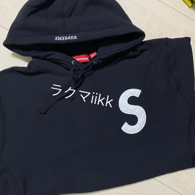 Supreme(シュプリーム)のL 黒 S Logo Hooded Sweatshirt メンズのトップス(パーカー)の商品写真