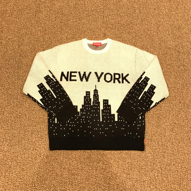 Black黒白サイズ新品未使用　Supreme New York Sweater 白黒　M