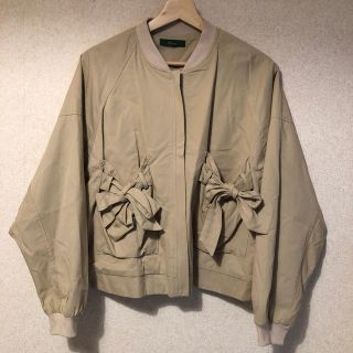 weaver ジャケットM　リボンポケット(ノーカラージャケット)