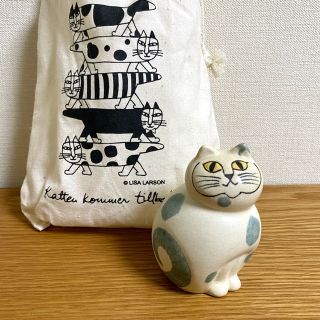 リサラーソン(Lisa Larson)のリサラーソン Lisa Larson mia ねこのぶち ターコイズ(置物)