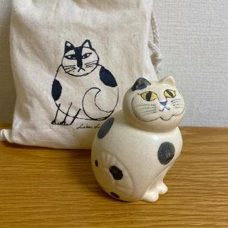 リサラーソン(Lisa Larson)のリサラーソン Lisa Larson mia ねこのぶち ブラック　レア柄(置物)