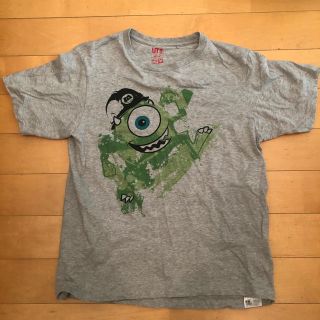 ユニクロ(UNIQLO)のユニクロ モンスターズ インク マイク Tシャツ 大人 Lサイズ グレー(Tシャツ/カットソー(半袖/袖なし))